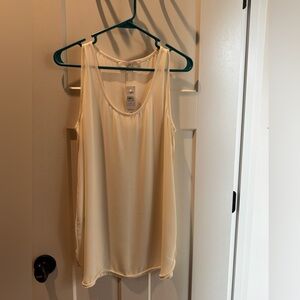LOFT Cream Scoop Neck Sleeveless Camisole